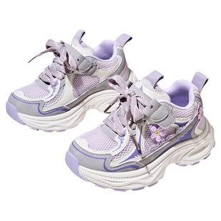 红蜻蜓女童鞋2026春季新款儿童网面透气运动鞋休闲鞋中大童老爹鞋