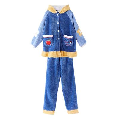 白雪公主珊瑚绒睡衣秋冬季家居服