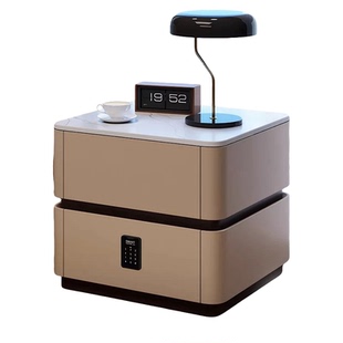 现代简约床头柜卧室家用收纳实木储物柜小尺寸30cm床边柜带密码锁