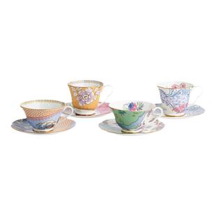 WEDGWOOD威基伍德花间舞蝶骨瓷杯碟下午茶咖啡杯碟欧式杯碟