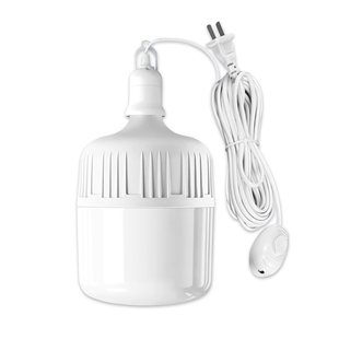 LED灯泡节能照明灯插电式灯头带线插头一体E27螺口灯座超亮带开关