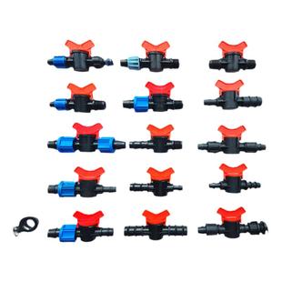 pe管旁通阀直通阀外丝阀 滴灌带旁通阀 滴灌管带按扣锁母旁通开关