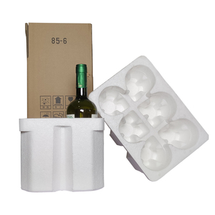 6支红酒泡沫箱香槟气泡酒盒包装波尔多纸箱盒玻璃制品打包快递盒