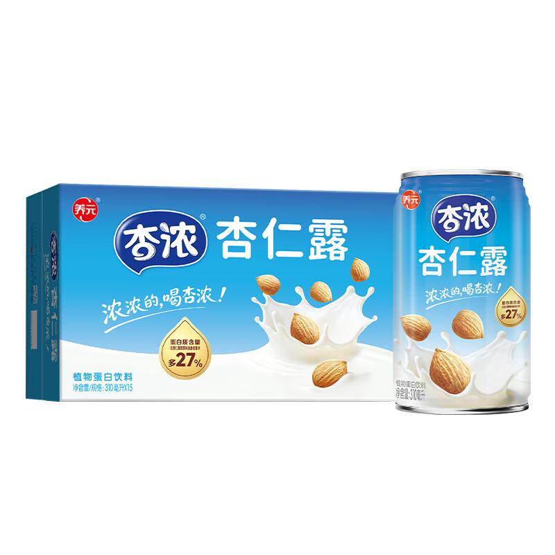 养元杏浓杏仁露310mL*15罐植物蛋白营养饮料整箱六个核桃