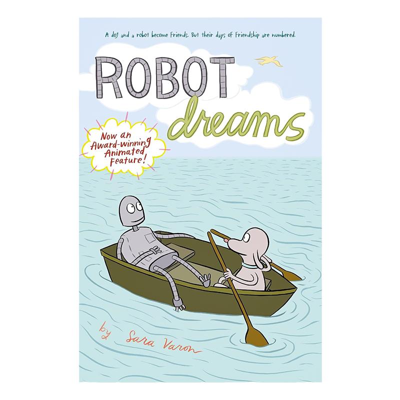 现货 Robot Dreams 机器人之梦英文原版 奥斯卡提名的西班牙电影动画长片友谊图画书 Sara Varon电影机器人梦原著漫画小说进口原版