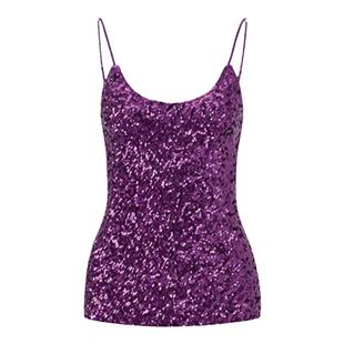 演出服女背心吊带短款亮片打底外穿上衣欧美时尚舞台夜店蹦迪跳舞