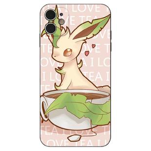 可爱叶伊布宝可梦适用iPhone16/12/13/14苹果15ProMax磨砂硅胶11玻璃手机壳华为/荣耀OPPO小米VIVO安卓保护壳