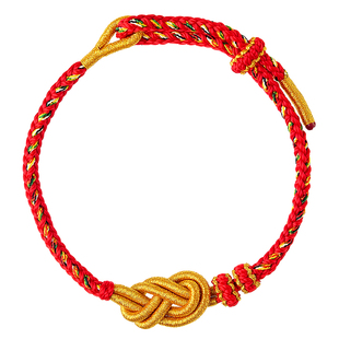 普陀山马年八方来财结本命年红绳手链女编织绳太岁化