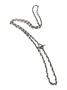 渡鸦原创纯银机车把扣无痕太角链