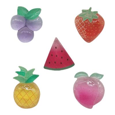 草莓桃子葡萄菠萝鞋花洞洞鞋配饰