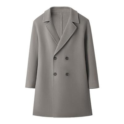 海澜之家平驳领纯绵羊毛商务大衣