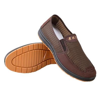 新款夏季休闲风中老年爸爸网鞋