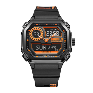 Dickies双显多功能电子表学生防水男士潮流运动极光战士手表
