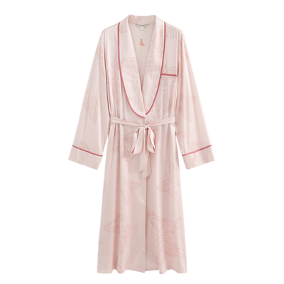 2025年新款睡袍女长袖桑蚕丝