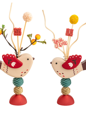 比翼鸟扩香器婚房喜摆件高级礼物