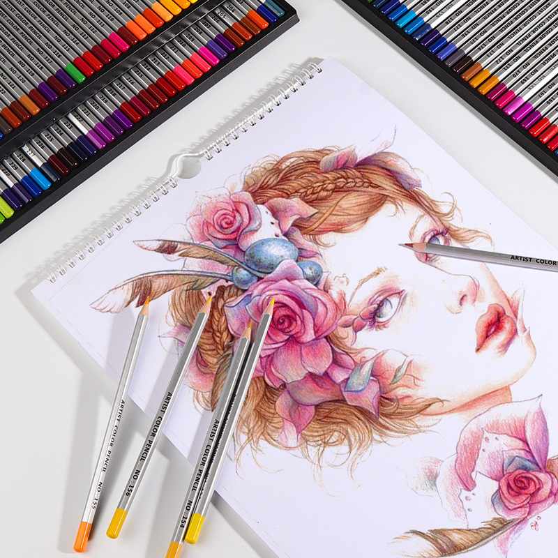 定制150色油性彩铅礼盒铅笔用品填色绘画套装手绘彩色专用美术