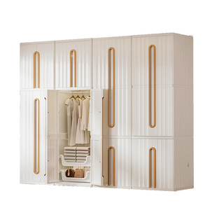 也雅衣柜家用卧室简易组装结实耐用成人儿童储物塑料衣橱2026新款