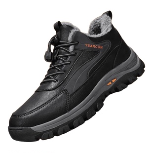 意尔康爸爸鞋男鞋秋冬季加绒棉鞋中老年人妈妈防滑软底旅游健步鞋