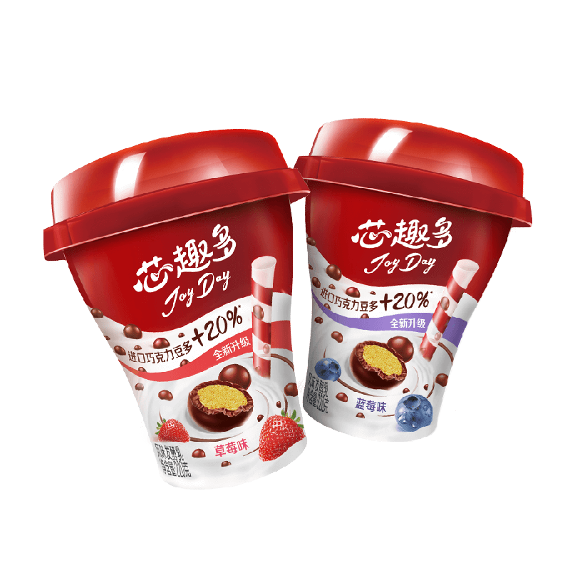 【下拉領(lǐng)優(yōu)惠】伊利JoyDay芯趣多巧克力豆酸奶草莓藍(lán)莓風(fēng)味發(fā)酵乳