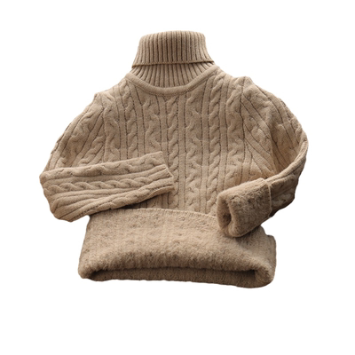 儿童高领毛衣软糯舒适一体绒百搭