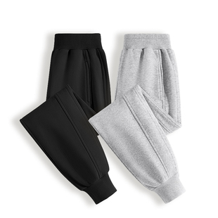 真维斯男童加绒裤子秋冬款2025新款卫裤羊羔绒长裤儿童加厚运动裤