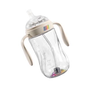 BeBeBus钻光彩虹学饮杯6个月1岁2岁以上宝宝喝奶吸管重力球非奶瓶