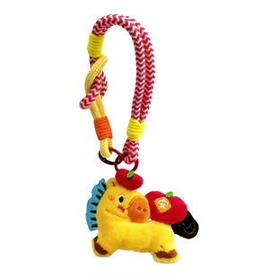 【马上發财】原创可爱包包挂件卡通毛绒钥匙扣创意礼物马年新款