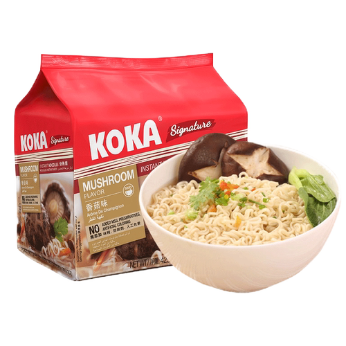 新加坡进口方便面koka黑椒快熟味鸡汤味面素食宿舍即食面3袋