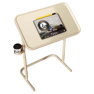 可移动床边桌多功能可升降电脑桌可磁吸办公桌客厅沙发边几家用卧室学生学习桌写字桌出租屋简易桌子女生书桌