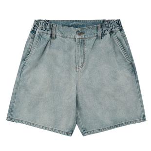 bdpowerup牛仔短裤男夏季薄款直筒裤子美式复古直筒休闲短裤男款