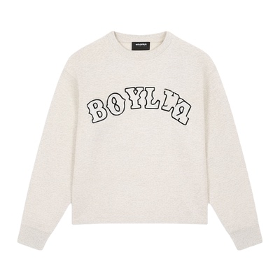 BOY童装秋冬男女童卫衣潮酷经典字母洋气时髦 灰色长袖