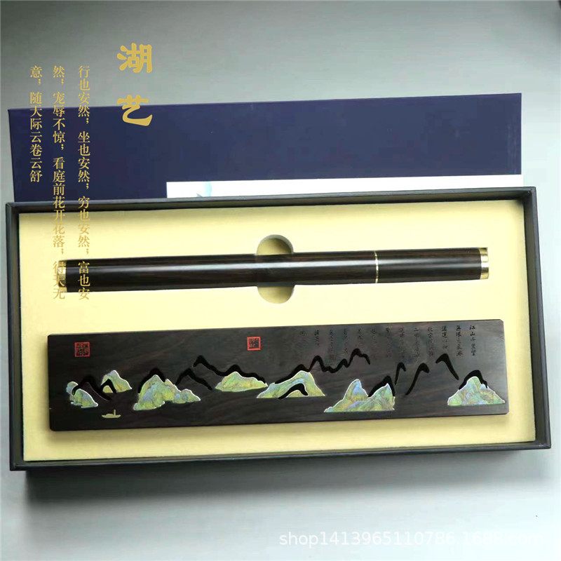 线香香座黑檀木酸枝木花梨木礼刻logo香炉礼盒整料批发套装手伴