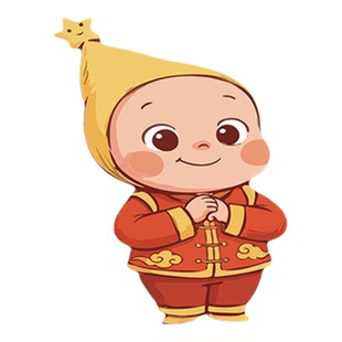 星星人2026马新年快乐装饰春节氛围布置卧室门上贴画电视机墙挂件