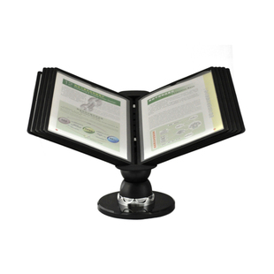 装得快桌面A4台式翻页文件架插菜单资料宣传文件夹介绍旋转展示架