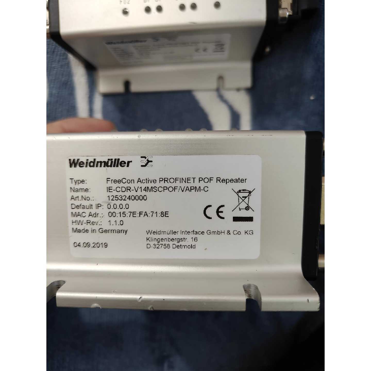 议价，机器人中继器，Weidmuller/魏德米勒原装 正品！型号IE-CDR