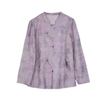 美丽客栈高端大码2026春装新中式国风外套女胖mm显瘦缎面提花上衣