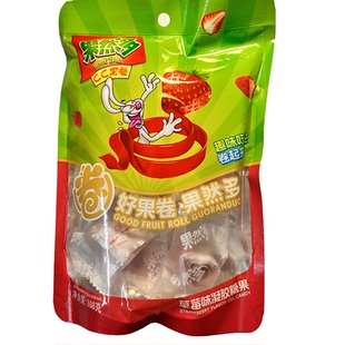 零食好忙果然多CC果卷草莓味葡萄味凝胶糖果儿童休闲解馋趣喂糖果