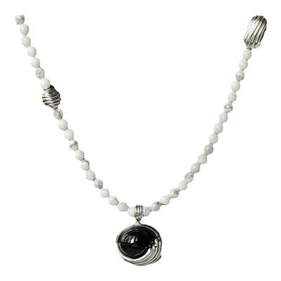 UNEND礁石灰玛瑙串珠项链