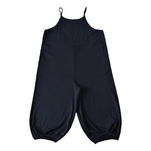 H AND E 原创童装黑色背带裤女童2026夏季新款休闲宽松薄款长裤