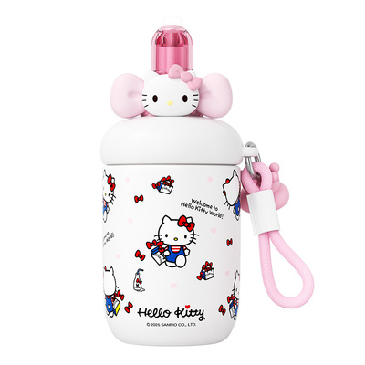 hellokitty保温杯女生可爱吸管水杯新款2025高颜值大容量杯子礼物