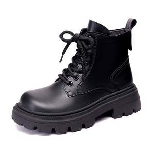 低帮马丁靴女英伦风2025新款单靴秋冬加绒厚底小个子爆款短靴女款