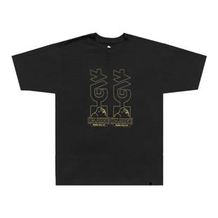 外星伴侣XLarge x heather grey wall人猿烫金印花圆领短袖T恤