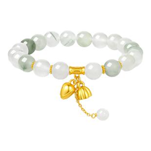 周大生天山翠两世欢手串银女国风新中式高级感手链生日礼物送女友