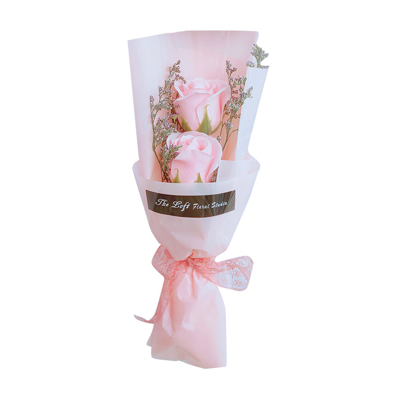 教师节玫瑰康乃馨向日葵单支仿真香皂花假花永生花小花束礼物老师