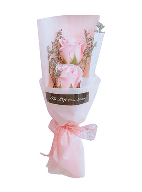 玫瑰康乃馨向日葵单支仿真香皂花假花永生花小花束礼物七夕教师节