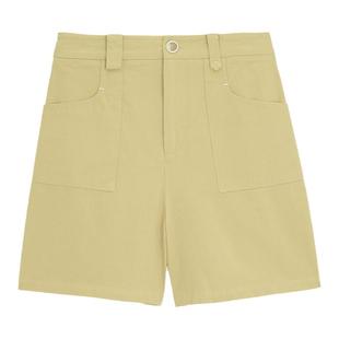 卡其色短裤女设计感美式新款夏装休闲显瘦纯棉女装高级感白色裤子