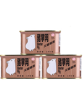 猪掌门蒜香黑胡椒火腿午餐肉罐头