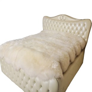 澳洲整张羊皮加厚床垫褥子1.8m纯羊毛榻榻米皮毛一体羊羔绒床地毯