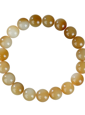 和田玉手链男款糖青白玉