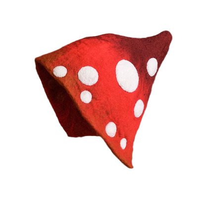 蘑菇梦手工羊毛毡小红帽